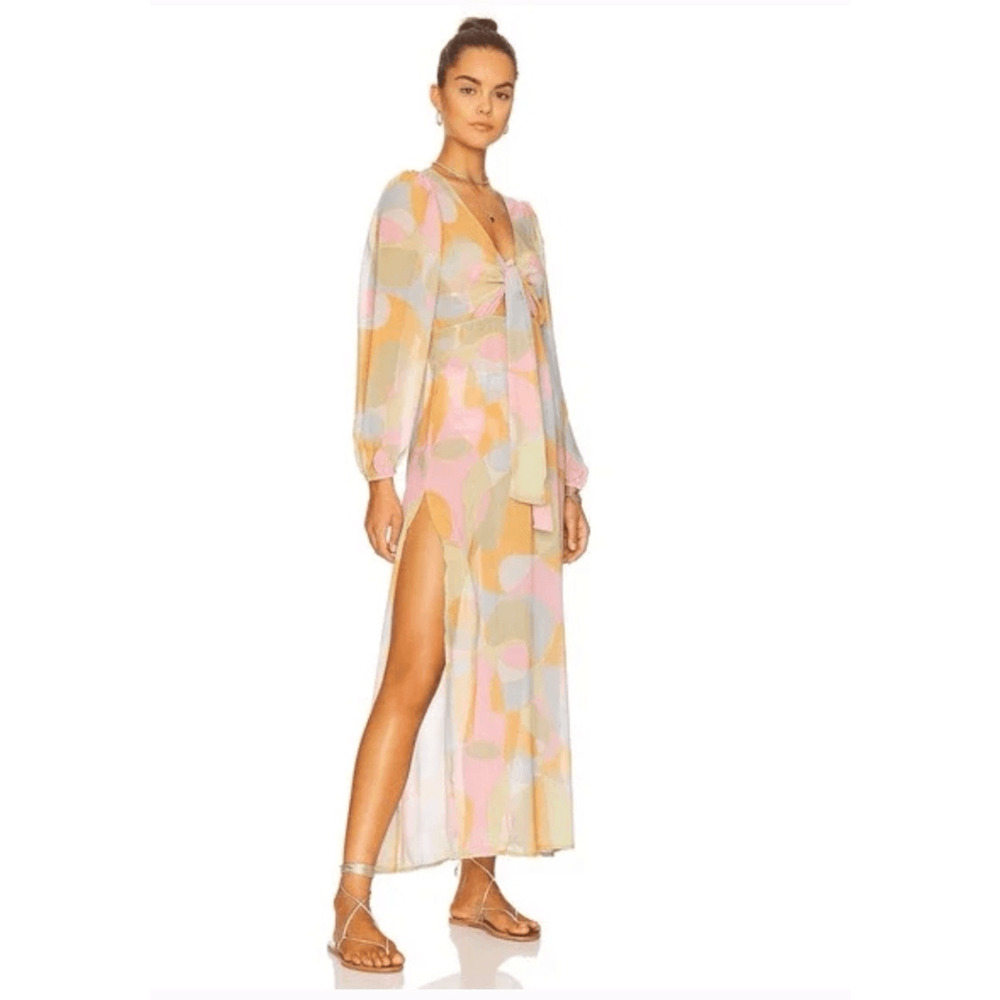 Beach Coverup Maxi Dress Pastel Size Small